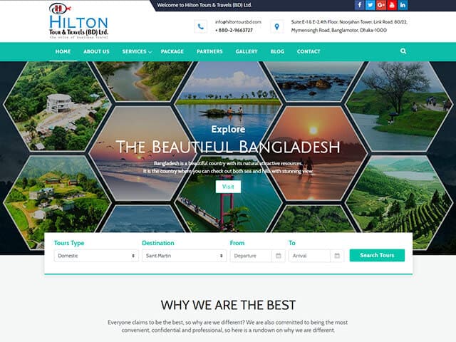 Making website for Hilton Tours &amp; Travels (BD) Ltd